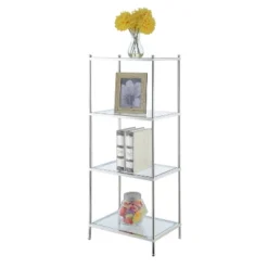 43" Royal Crest 4 Tier Tower Chrome - Breighton Home -Famous Furniture Store GUEST 5c661d52 7962 4d50 b503 404453178d3f