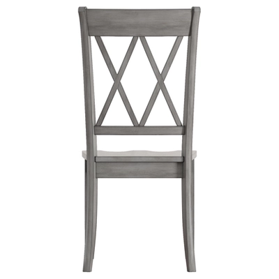 Set Of 2 South Hill X Back Dining Chair Antique Gray - Inspire Q 6 Set Of 2 South Hill X Back Dining Chair Antique Gray - Inspire Q - Image 4