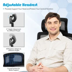 Costway Ergonomic Office Chair High-Back Mesh Chair W/Adjustable Lumbar Support -Famous Furniture Store GUEST 5cff5ede 2fbd 417a 9f4d 46837718445d