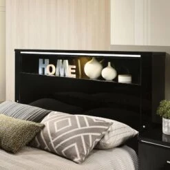 2pc Shorehaven Contemporary Nightstand And Bed Set Black/Chrome - MiBasics -Famous Furniture Store GUEST 5d5fa0d8 137a 40be b26d 2e195306603d