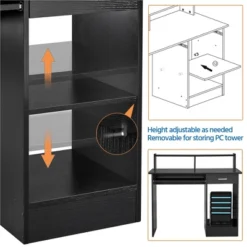 Yaheetech Home Office Wood Computer Desk With Storage Drawers -Famous Furniture Store GUEST 5e1a8ffa 9773 4795 a942 f020d26c8c0a