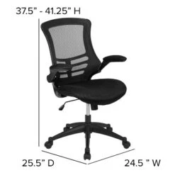 Flash Furniture 48"W X 24"D Electric Height Adjustable Standing Desk With Mesh Swivel Ergonomic Task Office Chair -Famous Furniture Store GUEST 5f375637 1882 4d3b 9af5 810c3507ebfd