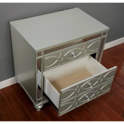2pc Queen La Mesa Bedroom Set With Nightstand Silver - HOMES: Inside + Out -Famous Furniture Store GUEST 5f5d2b01 3836 4782 8a7c 2c7c04756d46