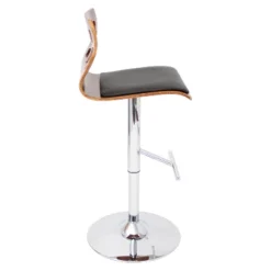 Set Of 2 Folia Adjustable Barstools Brown/Black - LumiSource
