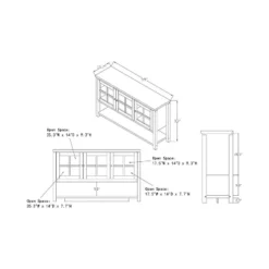 Carita Transitional Windowpane Cabinets Buffet - HOMES: Inside + Out -Famous Furniture Store GUEST 5fc0e92d 0226 4fc2 8254 f2c81e7e56c9
