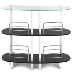 Costway Decorative Storage Cabinets Home Liquor Pub Table W/Tempered Glass Top & 2 Shelves 19 Costway Decorative Storage Cabinets Home Liquor Pub Table W/Tempered Glass Top & 2 Shelves -Famous Furniture Store GUEST 6053207c 2ad0 4462 a77b 22a7e58f62e6