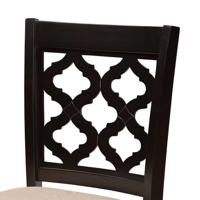 2pc Ramiro Wood Counter Height Barstools - Baxton Studio 5 2pc Ramiro Wood Counter Height Barstools - Baxton Studio - Image 3