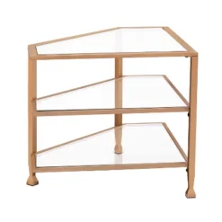 Jamel Metal/Glass Corner TV Stand For TVs Up To 33" Gold - Aiden Lane -Famous Furniture Store GUEST 60888878 3e9e 4a79 afe6 6a0e3ca9c2e6