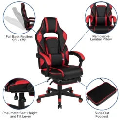 Flash Furniture Gaming Desk With Cup Holder/Headphone Hook & Reclining Back/Arms Gaming Chair With Footrest -Famous Furniture Store GUEST 60890070 f226 4a1b b172 c09c9a0d15f9
