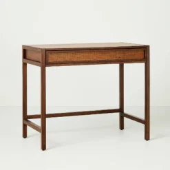 Wood & Cane Transitional Writing Desk - Hearth & Hand™ With Magnolia -Famous Furniture Store GUEST 6142daf1 834b 4774 b827 a5250acebc04