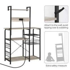 Yaheetech 4-Tier 55" Kitchen Baker's Rack With Power Outlet -Famous Furniture Store GUEST 61d7b03f 0099 4c12 b6f2 13944bf76ed2