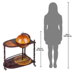 Design Toscano Old World Extended Shelf Italian Replica Globe Bar Cart -Famous Furniture Store GUEST 61f89fd2 e101 4ea5 ac99 b0f448383b89