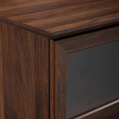 Modern Wood And Glass Door Console TV Stand For TVs Up To 65" - Saracina Home 7 Modern Wood And Glass Door Console TV Stand For TVs Up To 65" - Saracina Home - Image 5