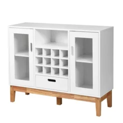 Costway Wood Storage Cabinet W/ Rack & Drawer -Famous Furniture Store GUEST 624659c9 744a 4267 9f88 4ac8432ae040