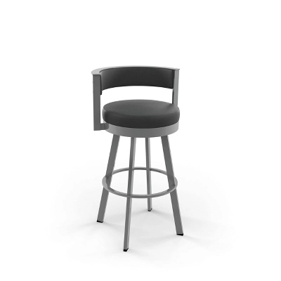 26" Browser Swivel Counter Height Barstool With Upholstered Seat - Amisco 9 26" Browser Swivel Counter Height Barstool With Upholstered Seat - Amisco - Image 7