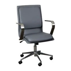 Emma And Oliver Modern Upholstered Mid-Back Home Office Chair With Arms And 5 Star Base 29 Emma And Oliver Modern Upholstered Mid-Back Home Office Chair With Arms And 5 Star Base -Famous Furniture Store GUEST 63494c0b 0efc 4a26 b9ab 1a15d667e483