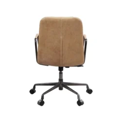 Simple Relax Top Grain Leather Upholstered Office Chair In Rum 7 Simple Relax Top Grain Leather Upholstered Office Chair In Rum -Famous Furniture Store GUEST 6407ee55 0a05 4af2 9690 e3d834aef29c