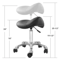 Saloniture Ergonomic Saddle Stool - Adjustable Hydraulic Seat, Rolling Salon Chair With Swivel Wheels -Famous Furniture Store GUEST 64a2304e e574 47ea b916 1f77fe73bb7d