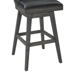 30" Journey Faux Leather Wood Swivel Barstool Gray Onyx - Armen Living 13 30" Journey Faux Leather Wood Swivel Barstool Gray Onyx - Armen Living -Famous Furniture Store GUEST 6785ad5b b691 4a10 abe6 08d3506d4c41