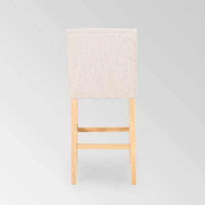 Set Of 2 Lansglen Button Tufted Wingback Barstools - Christopher Knight Home 5 Set Of 2 Lansglen Button Tufted Wingback Barstools - Christopher Knight Home - Image 3