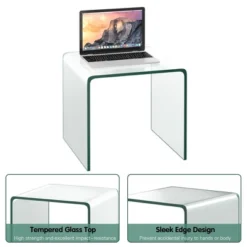 Costway Tempered Glass End Table Transparent Sofa Side Accent Table Living Room -Famous Furniture Store GUEST 67dcd406 31db 443c 9a98 8852ec85298e