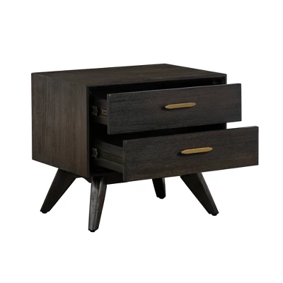 2 Drawer Baly Mid-Century Modern Nightstand - Armen Living 11 2 Drawer Baly Mid-Century Modern Nightstand - Armen Living - Image 9
