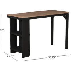 Knolle Park Wood Counter Height Table Black/Wire Brush Oak Finished Top - Hillsdale Furniture -Famous Furniture Store GUEST 68605a8c c6bc 4710 bdc3 e06e86fbf2c7
