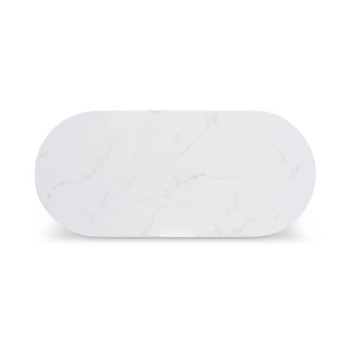 Mabel Metal Console Table With Faux Marble Tabletop Gold - Baxton Studio 7 Mabel Metal Console Table With Faux Marble Tabletop Gold - Baxton Studio - Image 5