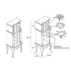 Marie Jewelry Armoire Oak - Powell Company -Famous Furniture Store GUEST 69969404 e7f4 4588 9c0d ce3762d657c9