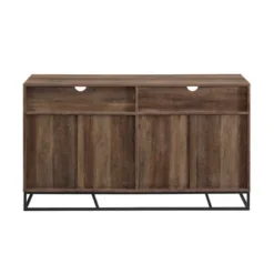 58" 4 Door Contemporary Storage Console Sideboard - Saracina Home -Famous Furniture Store GUEST 69b94c38 9b20 4626 8fee 903639929fc2