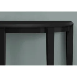 36" 2 Tier Half Moon Shape Console Table Black - EveryRoom