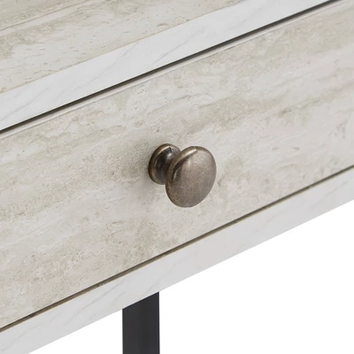 3pc Neveah Marble Ladder Desk And Bookcase Set Matte Black - Inspire Q 10 3pc Neveah Marble Ladder Desk And Bookcase Set Matte Black - Inspire Q - Image 8