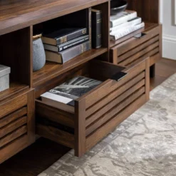 Visconti Boho Slat Door Storage Console TV Stand For TVs Up To 80" - Saracina Home -Famous Furniture Store GUEST 69fe6f96 3b4b 497c 954b de6fbc23a007