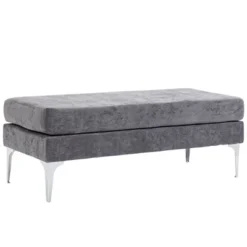HOMCOM 47.75 Inches End Of Bed Bench, Upholstered Entryway Bench With Double Layer Seat Cushions And Steel Legs, Bedroom Bench -Famous Furniture Store GUEST 6a31f8c9 1a3d 491a 84d3 2bd825c2bfa7