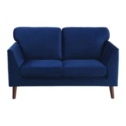 Tolley Velvet Loveseat In Blue - Lexicon -Famous Furniture Store GUEST 6a531ede a6bd 4b30 9c84 cd3b050dacef