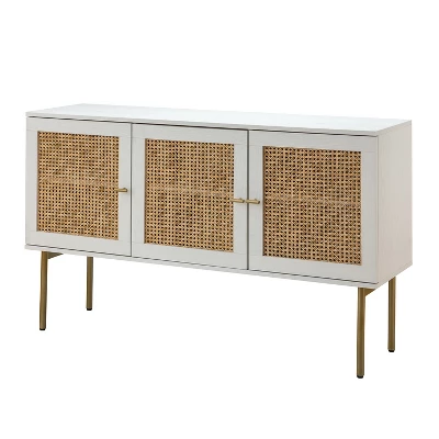 Tknow 54"Wide Storage Sideboard Cabinet With Metal Legs | KARAT HOME 3 Tknow 54"Wide Storage Sideboard Cabinet With Metal Legs | KARAT HOME