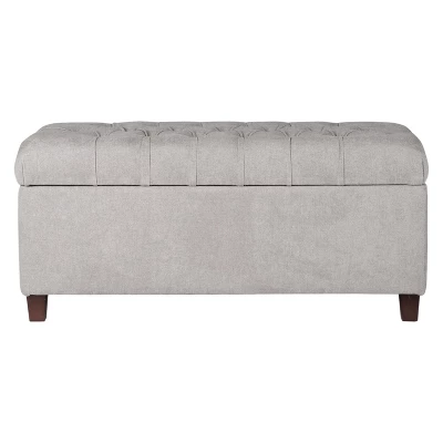 Ainsley Button Tufted Storage Bench - HomePop 6 Ainsley Button Tufted Storage Bench - HomePop - Image 4
