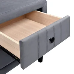 Velvet Upholstered Wooden Nightstand, Bedside Table With 2 Drawers-ModernLuxe 15 Velvet Upholstered Wooden Nightstand, Bedside Table With 2 Drawers-ModernLuxe -Famous Furniture Store GUEST 6c4b190c c19c 4971 88eb ca068e88a292