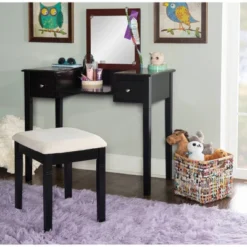 Camden Vanity Set Black Cherry - Linon -Famous Furniture Store GUEST 6d48e895 3a85 4dd8 831f 18e8a5b3b0a4