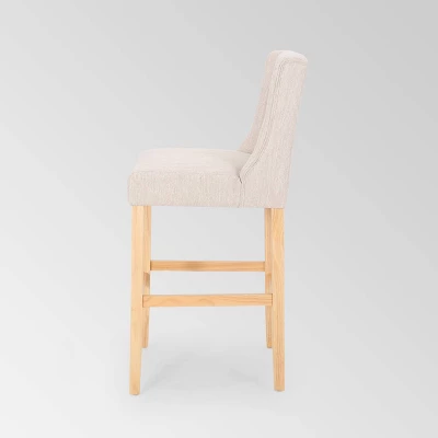 Set Of 2 Lansglen Button Tufted Wingback Barstools - Christopher Knight Home 6 Set Of 2 Lansglen Button Tufted Wingback Barstools - Christopher Knight Home - Image 4