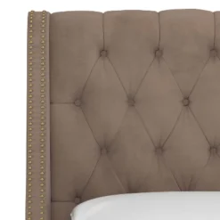 Arlette Nail Button Tufted Wingback Bed In Velvet - Skyline Furniture -Famous Furniture Store GUEST 6f82c1c7 5e85 4a3e bc36 70bbe428cd90