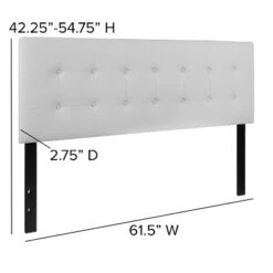 Emma And Oliver Button Tufted Upholstered Queen Size Headboard In White Vinyl 10 Emma And Oliver Button Tufted Upholstered Queen Size Headboard In White Vinyl -Famous Furniture Store GUEST 6f9b0771 0daf 457d 969a a9a0a2120254