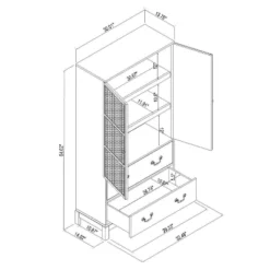 Brandeis Woven Cabinet Brown - Threshold™ Designed With Studio McGee -Famous Furniture Store GUEST 707bd53d 9cc8 4d72 96d2 6474dbf4e472