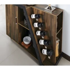 Blackjack 5 Bottle Mobile Wine Cabinet Light Hickory - MiBasics -Famous Furniture Store GUEST 707ccb85 9a0b 4f62 8912 ef35378f3500