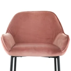 Elama 2 Piece Velvet Bar Stool In Pink With Black Legs -Famous Furniture Store GUEST 70e04eeb e9fe 4bfd 8d3c c930a96d0c16