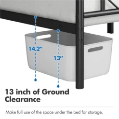 Yaheetech Metal Platform Bed With Arrow Design Headboard And Footboard -Famous Furniture Store GUEST 71448988 24b6 414a b2e2 602fc03f06c2