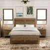 3pc Queen Quail Bedroom Set With 2 Nightstands Rustic Light Walnut - HOMES: Inside + Out 1 3pc Queen Quail Bedroom Set With 2 Nightstands Rustic Light Walnut - HOMES: Inside + Out -Famous Furniture Store GUEST 71588fb9 b24a 4ee5 b367 eb4de28dd4e5