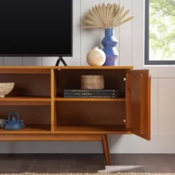 Solid Wood Mid-Century Modern TV Stand For TVs Up To 80" - Saracina Home 28 Solid Wood Mid-Century Modern TV Stand For TVs Up To 80" - Saracina Home -Famous Furniture Store GUEST 718deacd a6aa 48d3 a2de dc60399694ef