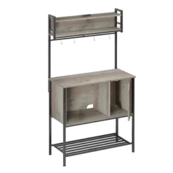 Bestier Rolling Kitchen Utility Cart With Collapsible Surface Extender, 6 Shelves, 1 Cabinet, 1 Drawer, Dual Side Handles, & Hanging Peg Holes -Famous Furniture Store GUEST 71f65411 a459 4383 a782 b4cd00ed3a13