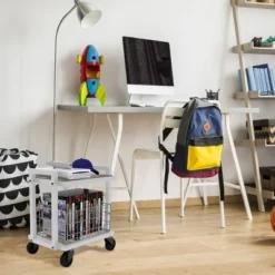 Cart System With Wheels 2 Tier White - Atlantic 19 Cart System With Wheels 2 Tier White - Atlantic -Famous Furniture Store GUEST 71fe816b a36c 46a1 a1da f7ab577191ee